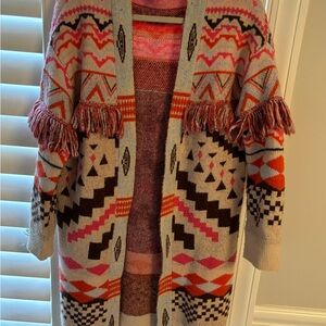 Colorful Geometric Pattern Women Sweater